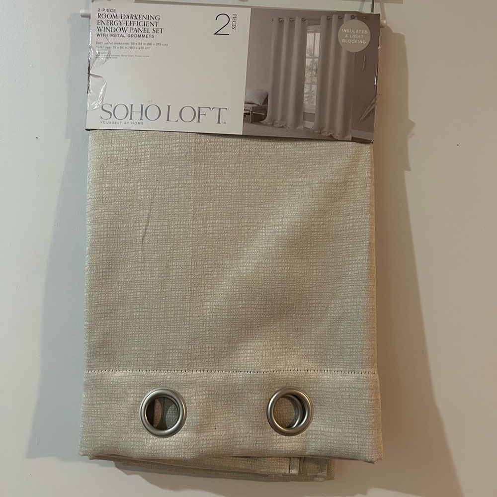Soho Cream Curtains with Modern Accents